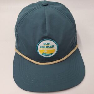 Sun Cruiser Hat Snapback Teal‎ Blue Yellow Rope Vodka Hard Iced Tea Promo Men
